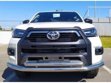 Защита переднего бампера Black Onyx 2020 двойная (76/60) - Toyota Hilux 2015-2024 - Защита переднего бампера 