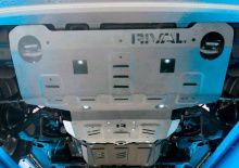 Защита Радиатора, ДВС, КПП, РК (2.4 TD, 2.8 TD) (Алюминий) - Toyota Hilux 2015-2022 - Защита ДВС, РК, КПП, Т.Б.