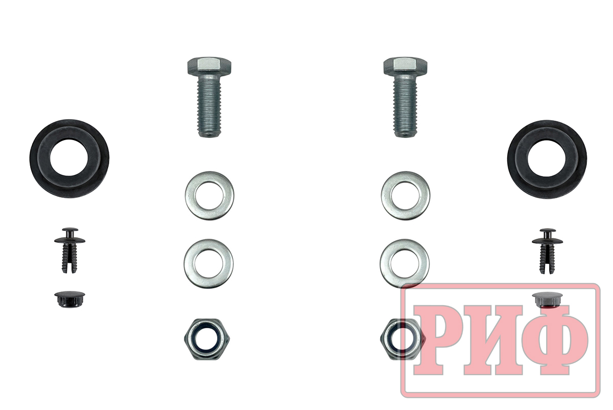 Changan Hunter / Бампер задний / Бампер РИФ силовой задний Changan Hunter Plus с квадратом под фаркоп и фонарями