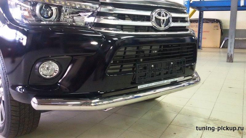 Защита переднего бампера, нижняя - Toyota Hilux 2015-2024 - Защита переднего бампера  - 