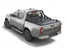 Крышка "TOP ROLL" под оригинальную дугу (серебристая / черная) - Mercedes X-Class - Крышки кузова