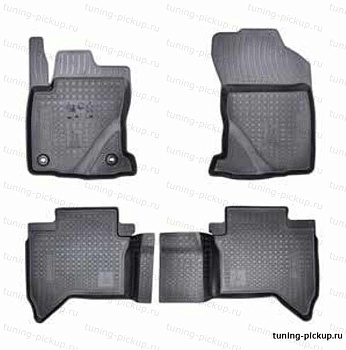 Toyota Hilux / Коврики / Всесезонные коврики салона с высоким бортом 4 шт. цвет черный