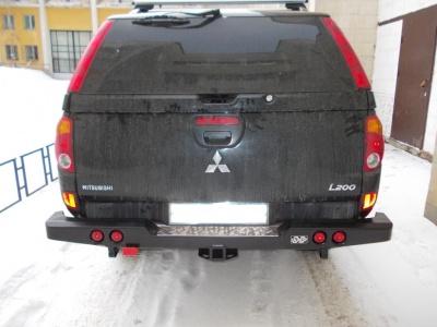 Бампер задний усиленный с фонарями Triton - Mitsubishi L200 2006-2015 - Бампер задний усиленный - 