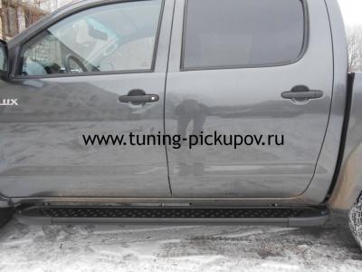 Пороги AB004 ARTEMIS BLACK Revo - Toyota Hilux 2015-2024 - Пороги - 