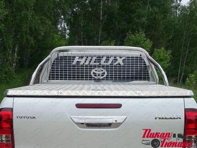 Дуга в кузов и защита заднего стекла 75х42 мм. (для крышки ТСС) - Toyota Hilux 2015-2024 - Защитные дуги - 