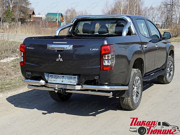 Mitsubishi / L200 2015-2024 / Защита заднего бампера / Защита заднего бампера (уголки) 76,1 мм для т.с. без бампера