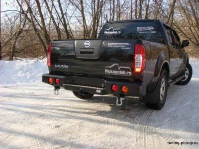 Бампер задний усиленный с фонарями - Nissan Navara - Бампер задний усиленный - 