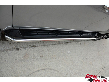 Toyota Hilux / Защита порогов / Защита оригинальных порогов 42 мм.