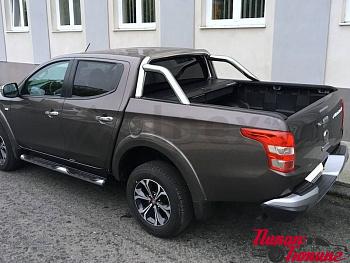 Mitsubishi / L200 2015-2024 / Крышки кузова / Крышки Top Roll Bar (черный, с серебристой дугой)