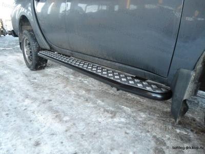 Пороги усиленные - Mitsubishi L200 2006-2015 - Пороги - 