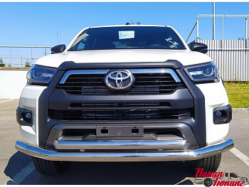 Toyota Hilux / Защита переднего бампера / Защита переднего бампера Black Onyx 2020 двойная (76/60)
