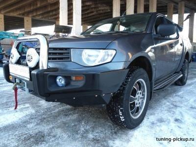 Бампер передний усиленный PIAK люкс - Mitsubishi L200 2006-2015 - Бампер передний - 