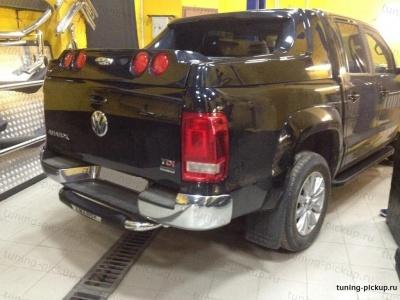 Задняя подножка AK025 TITANIC  - Volkswagen Amarok - Защита заднего бампера - 