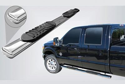 Пороги овал Ø127 мм. - Toyota Hilux 2011-2015 - Пороги - 
