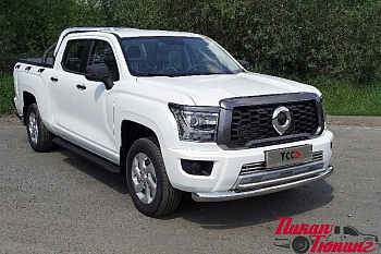 Great Wall / Защита переднего бампера / Защита переднего бампера для GW Poer King Kong / Защита передняя двойная 76,1/42,4 мм для Poer King Kong