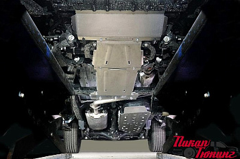 Changan Hunter / Защита ДВС, РК, КПП, Т.Б. / Защиты комплект (алюминий) 4мм (картер, передний мост, кпп, рк, бака) для Changan Hunter Plus 2.0 4WD 2023