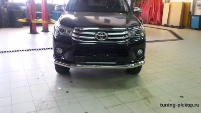 Защита переднего бампера, нижняя - Toyota Hilux 2015-2024 - Защита переднего бампера  - 