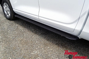 Great Wall / Пороги / Пороги для GW Poer King Kong / Пороги алюминиевые Slim Line Black 2020 мм для Poer King Kong