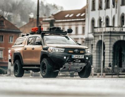 Багажник алюминиевый (платформа с креплением) 1235×1430  - Toyota Hilux 2015-2024 - Багажник экспедиционный - 