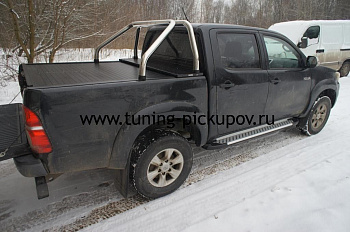 Toyota Hilux / Защитные дуги / Дуга в кузов RB003 SAND 60 мм.