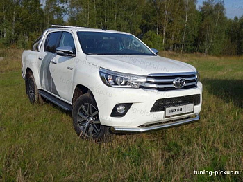 Toyota Hilux / Защита переднего бампера / Защита переднего бампера, нижняя 76,1 мм.