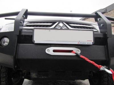 Бампер передний усиленный DDR Triton с доп. фарами и кенгурином - Mitsubishi L200 2006-2015 - Бампер передний - 