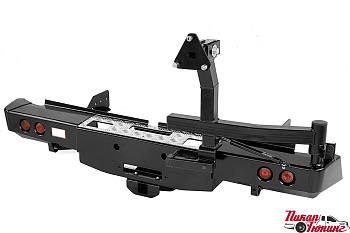 Mitsubishi / L200 2015-2024 / Бампер задний / Бампер задний с площ. под лебёдку, квад. под фаркоп, калиткой и фонарями