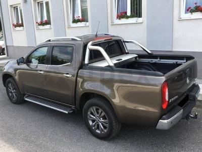 Крышка "TOP ROLL"  (серебристая) с серебристой дугой - Mercedes X-Class - Крышки кузова - 