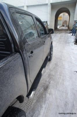Пороги TT002 DRAGOS - Toyota Hilux 2011-2015 - Пороги - 