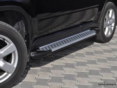 Пороги декоративные для пикапа - Toyota Hilux 2011-2015 - Пороги - 