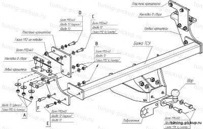Фаркоп - Ford Ranger - Фаркоп - 