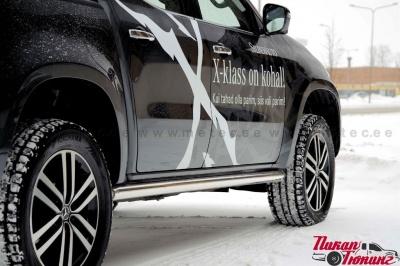 Трубы Ø70мм - Mercedes X-Class - Пороги - 