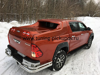 Toyota Hilux / Защита заднего бампера / Защита заднего бампера d76/d42 уголки