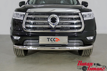 Great Wall / Защита переднего бампера / Защита переднего бампера для GW Poer / Защита передняя нижняя (с ДХО) 76,1 мм для Poer