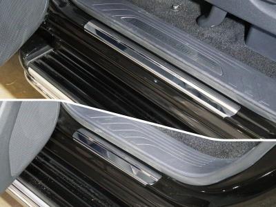 Накладки на пороги (лист зеркальный) - Mercedes X-Class - Накладки - 