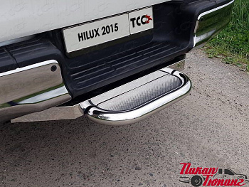 Toyota Hilux / Фаркоп / Задняя подножка (нерж. лист) 60,3 мм (под фаркоп)