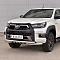 Защита переднего бампера d63 секции-d63 уголки+клыки - Toyota Hilux 2015-2024 - Защита переднего бампера  - 