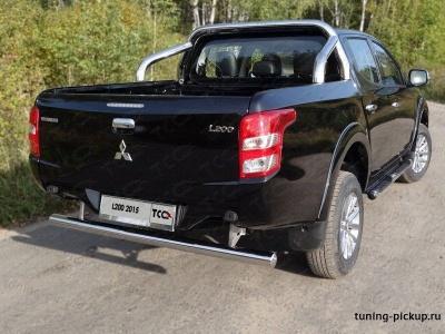 Защита задняя (центральная) 76,1 мм  - Mitsubishi L200 2015-2024 - Защита заднего бампера - 