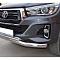 Защита переднего бампера (двойная) d76/60 для ONYX и EXCLUSIVE - Toyota Hilux 2015-2023 - Защита переднего бампера  - 