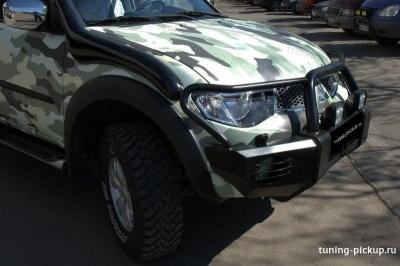 Бампер передний усиленный в полной комплектации - Mitsubishi L200 2006-2015 - Бампер передний - 