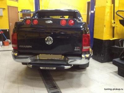 Задняя подножка AK025 TITANIC  - Volkswagen Amarok - Защита заднего бампера - 