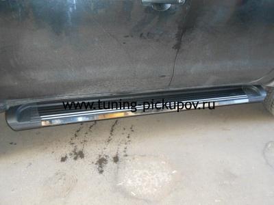 Пороги SIRUS BLACK Triton - Mitsubishi L200 2006-2015 - Пороги - 