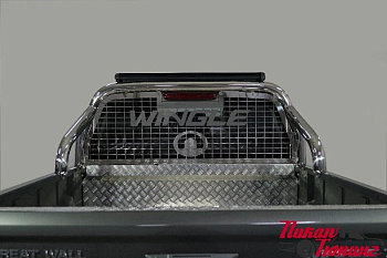 Great Wall / Защитные дуги в кузов пикапа / Дуги для Wingle 7 / Защита кузова и заднего стекла 76,1 мм со светодиодной фарой для Wingle 7