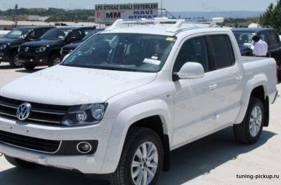 Рейлинги из алюминиевых труб Maxport White/Chrome  - Mazda BT-50 - Багажник на крышу - 