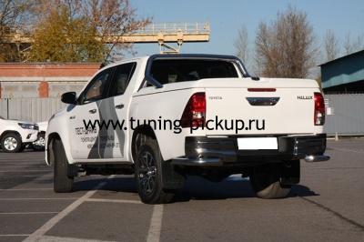 Защита заднего бампера d76 уголки - Toyota Hilux 2015-2024 - Защита заднего бампера - 