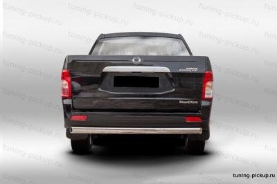 Защита задняя овальная 75х42 - Ssang Yong - Защита заднего бампера - 