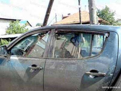 Дефлекторы боковых окон SIM - Mitsubishi L200 2006-2015 - Дефлекторы - 
