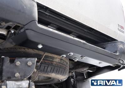 Защита заднего бампера стальная + крепеж RIVAL  - Volkswagen Amarok - Защита картера, кпп и топливного бака - 