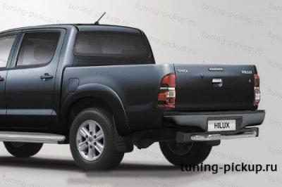 Защита задняя ступень d 76 - Toyota Hilux 2011-2015 - Защита заднего бампера - 