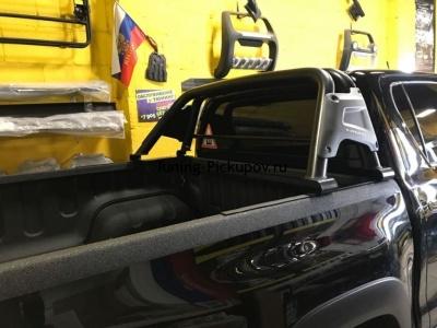 Дуга в кузов 70 мм. (черная) - Toyota Hilux 2015-2023 - Защитные дуги - 